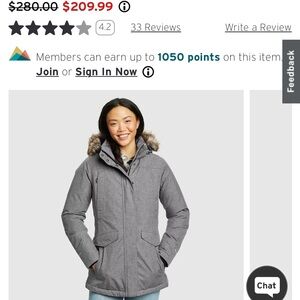 Eddie Bauer waterproof rain parka size small